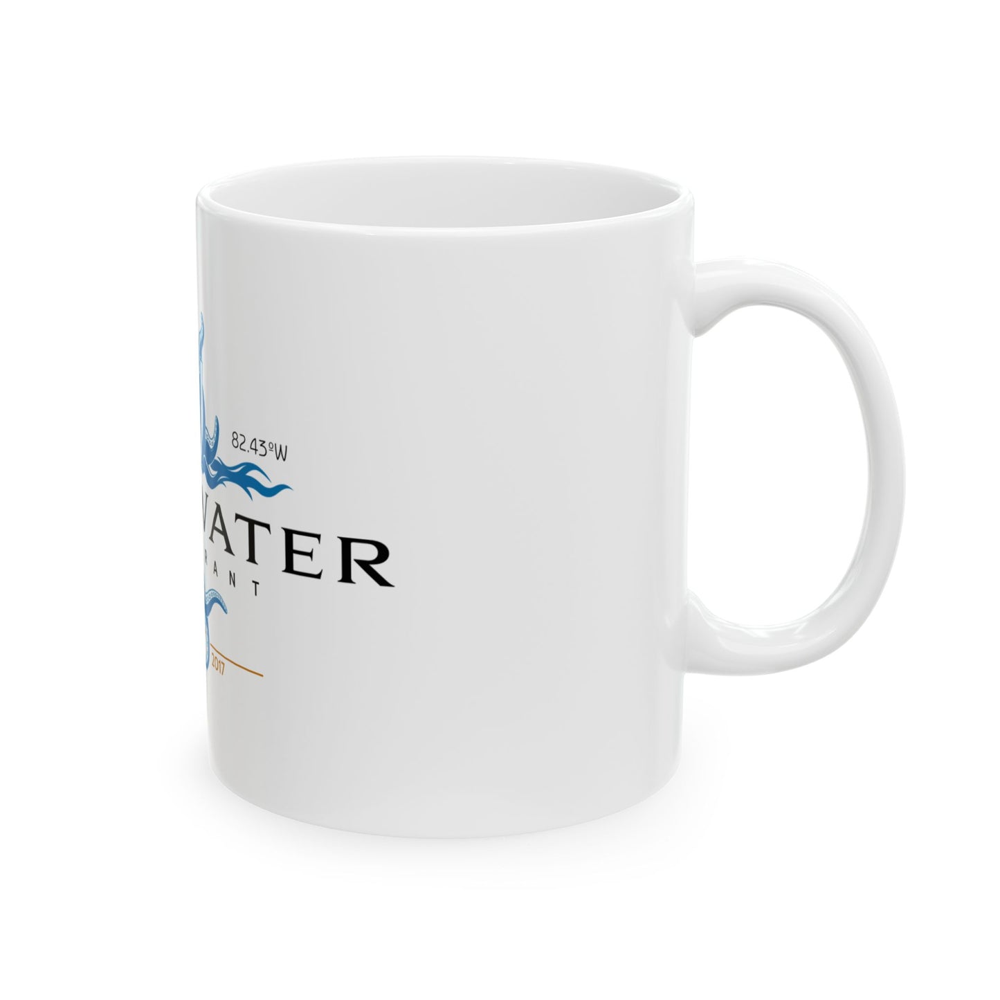 Blackwater Restaurant Octopus Logo Ceramic Mug (11oz, 15oz)