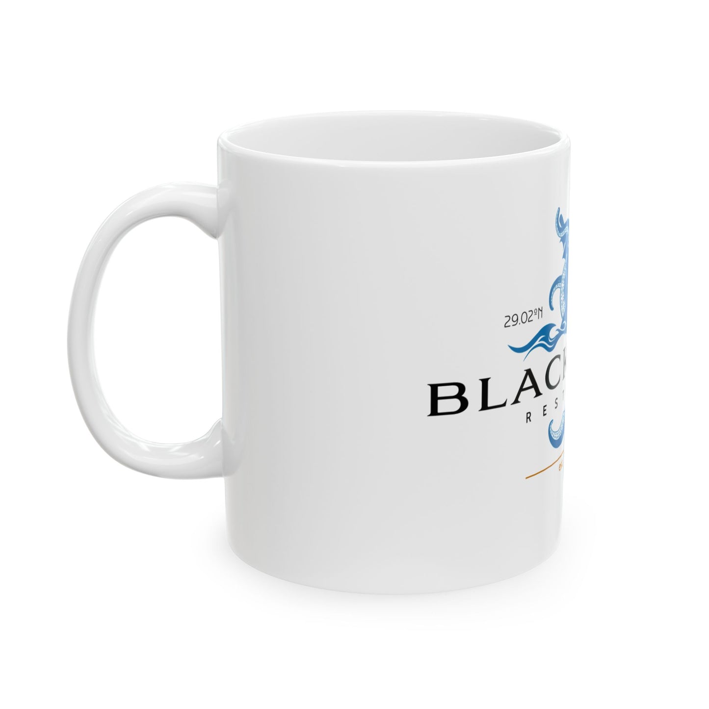 Blackwater Restaurant Octopus Logo Ceramic Mug (11oz, 15oz)