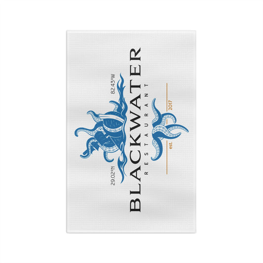 Blackwater Restaurant Octopus Microfiber Tea Towel — Nautical Kitchen Decor