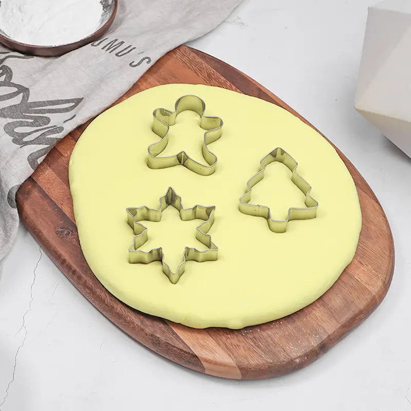6PCS Stainless Steel Christmas Cookie Cutters Set